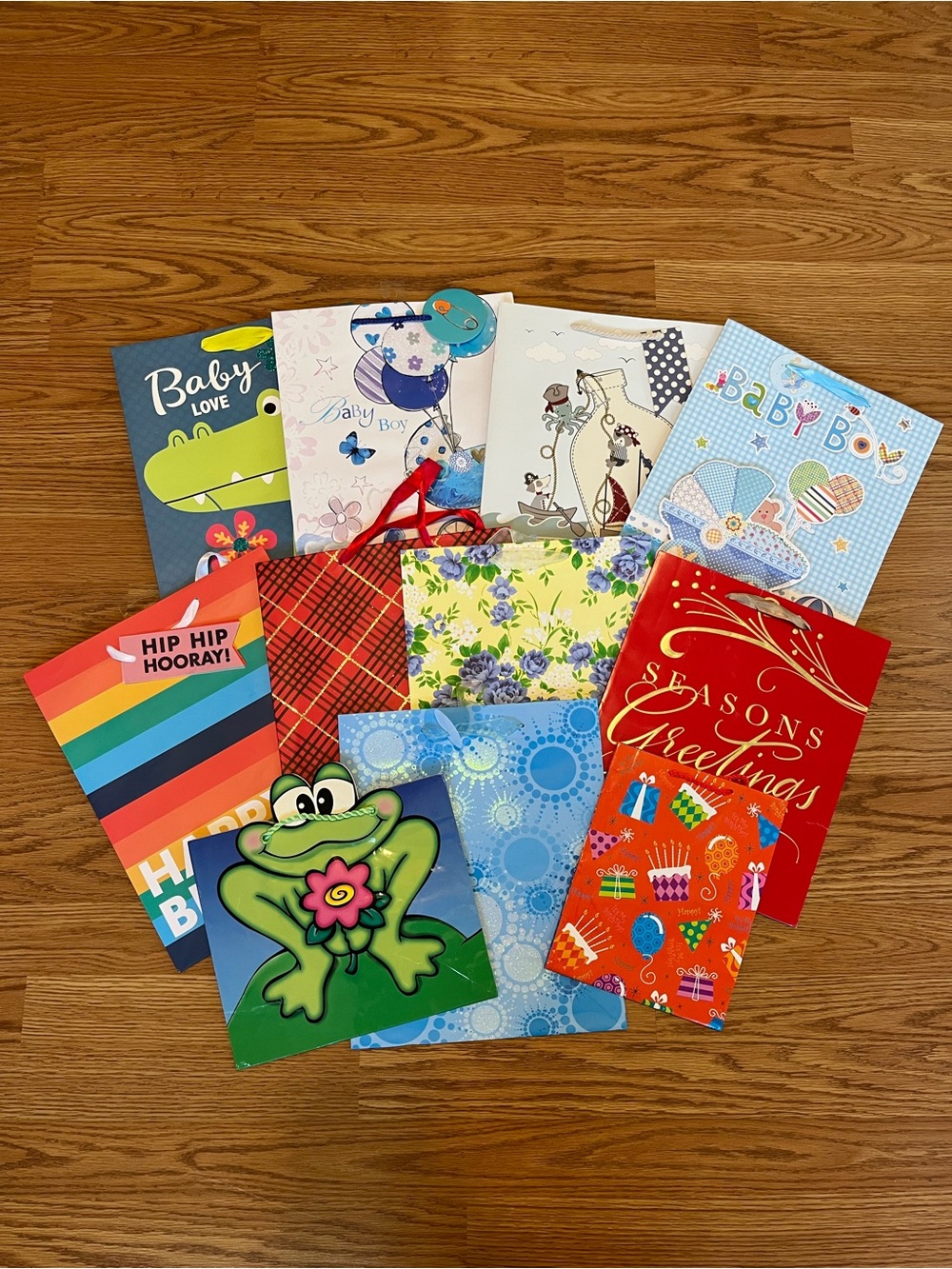 Assorted Gift Bags - 11 Colorful Multi-Color Pack